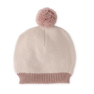 *NEW* Cozy Blush Pink and Cream Pehr Kids Pom-Pom Winter Hat